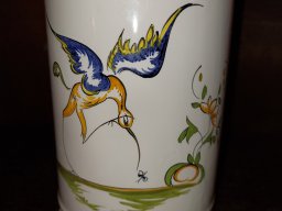 cylindre oiseau polychrome